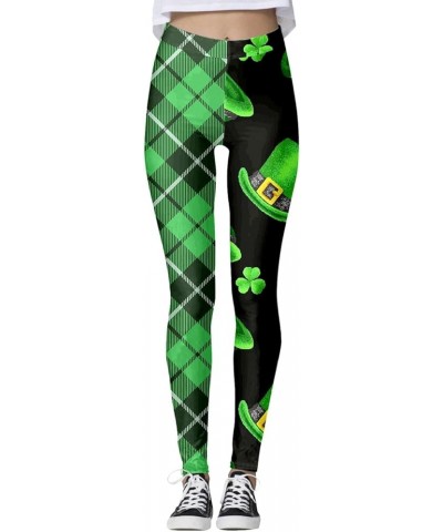 St Patricks Day Workout Leggings for Women Girls Irish Printed Gym Tummy Control High Waisted Activewear Yoga Pants Trousers ...
