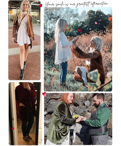 Women's Solid Long Sleeve Velvet Jacket Open Front Cardigan Coat with Pockets Outerwear Lakeblue $25.96 Jackets