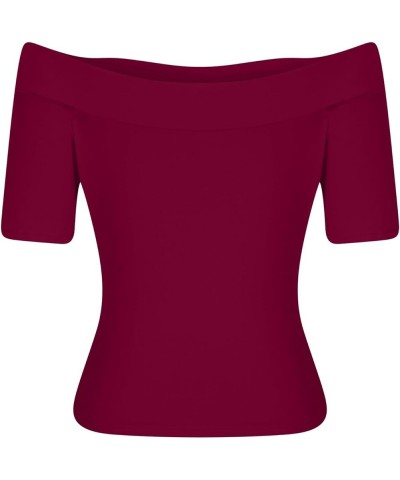 Womens Matching Sport Brunch Tops Pants Sets for Women Track Pajama Solid 2 Piece Summer Fall Tops Sets 2024 S-713 Burgundy W...