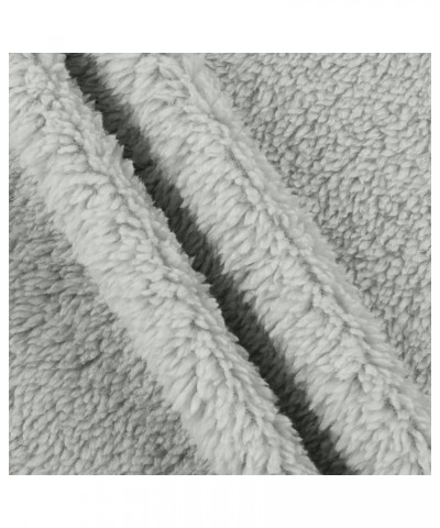 Women Winter Sherpa Jacket Coat Long Sleeve Lapel Fuzzy Warm Fleece Open Front Hooded Cardigan Outerwear with Pockets A01 Gre...
