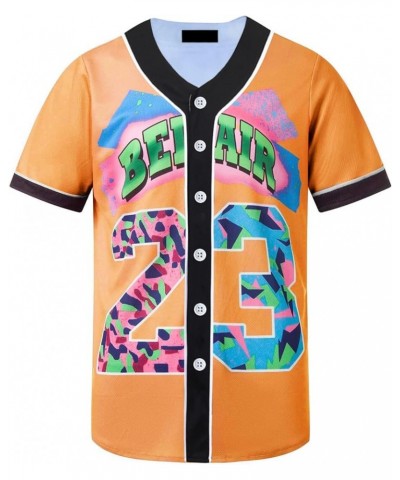 Unisex Baseball Jersey for 90s Theme Birthday Party Pp001-23 Orange $8.98 Tops