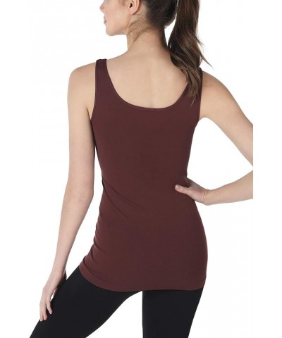 Women Seamless Basic Jersey Tank Top, Made in U.S.A, One Size Decadent Choco 1 $24.75 Tanks