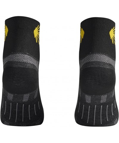 Unisex Eco Explore Quarter Socks Sport Blister Free Socks | Travel, Walking, Hiking, Trail Running, Casual Use Black W/Camino...
