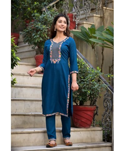 Fashion Ready to Wear Indian Pakistani Party Wear Regular Wear Kurta Pant Set Suit for Women kurta set for women 5xl $26.09 S...