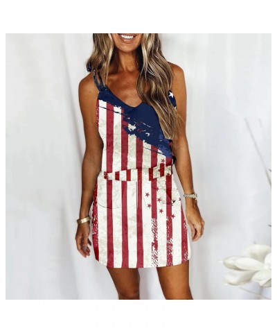 Women's Beach Sun Dress with Pockets Summer Casual Sleeveless V Neck Elastic Waist Sexy Mini Tank Dress for Party Club Night ...