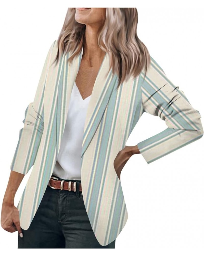 Women's Blazer 2023 Ball Gown Oversized Overcoat for Women Winter Long Sleeve with Designs Polyester Overcoat 03-light Blue $...
