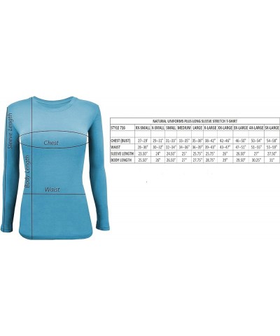Women's Under Scrub Tee Crew Neck Long Sleeve T-Shirt-5-Pack Neon Pink $19.30 Tops