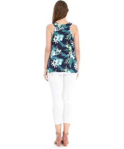 Matchable Family Hawaiian Luau Men Women Girl Boy Clothes in Orchid Breeze Navy Women Women Tank Top $12.00 Tops