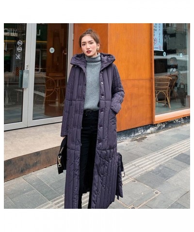 Women's Coats Long Puffer Coat Fashion Winter Slim Mid-Length Thickening Warm Cotton Jacket Pea Coats, M-4XL 2-purple $21.16 ...