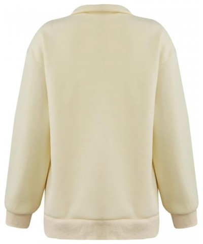 Long Sleeve Shirts for Women Quarter Zip Pullover Oversized Sweatshirs Y2k Tops Casual Loose Fashion Plus Size Tops A Khaki $...