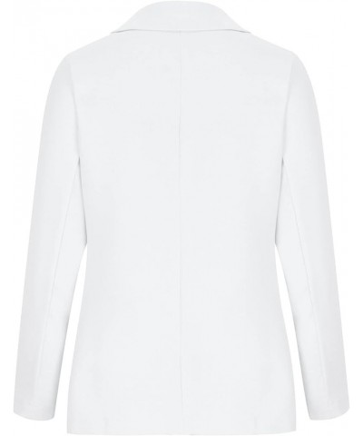 Solid Color Blazers Women Fitted Coats Elegant Office Work Blazer Jackets Long Sleeve Button Down Shirts Spring Outwear White...