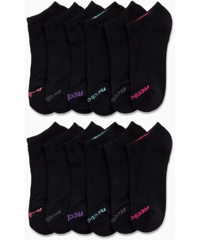 Women's No Show Athletic Breathable Low Cut Cushioned Socks (12 Pack) Solid Black $13.99 Activewear