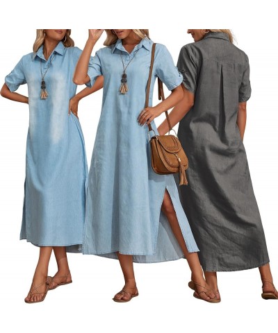 Women Denim Dress Casual Jean Dress for Summer 52 Black $22.07 Dresses