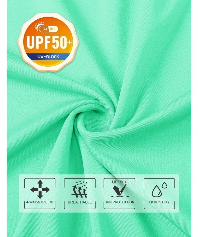 Women's Golf Polo Shirts V-Neck UPF 50+ Casual T-Shirts Quick Dry Short Sleeve Collarless Shirts Mint Green $16.49 Shirts