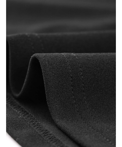 Women's Vintage Work Dress Contrast Color Fit and Flare Dresses Black $20.07 Dresses