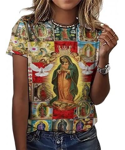 Our Lady of Guadalupe Virgin Mary Mexican Women Full Print T-Shirt Our Lady of Guadalupe-c4 $9.66 T-Shirts