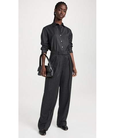 Women's Double Pleat Pants New Charcoal Melange $49.66 Pants