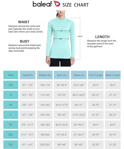Women's Thermal Shirts Long Sleeve Tops Running Workout Fleece Clothes Cold Weather Mock Neck Hiking Ski Gear Aqua $18.01 Und...
