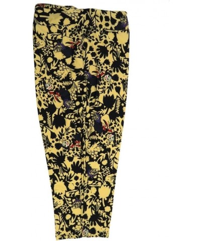 Tall Curvy TC Disney Cruella de Vil from 101 Dalmations Black Yellow Magenta Buttery Soft Leggings fits Adult Women Sizes 12-...
