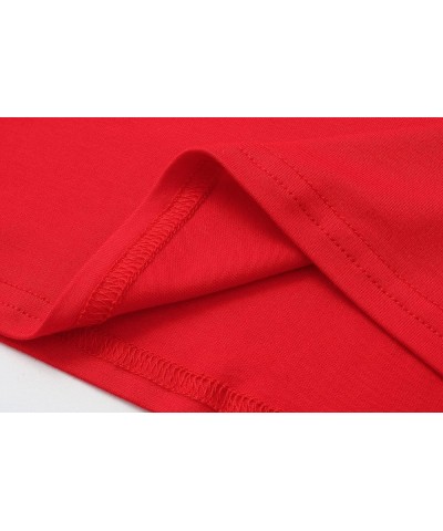 Women's 2-Pack Long Sleeve Turtleneck T-Shirt Basic Stretchy Layer Comfy High Neck Shirt Red $14.42 Underwear