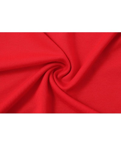 Women's 2-Pack Long Sleeve Turtleneck T-Shirt Basic Stretchy Layer Comfy High Neck Shirt Red $14.42 Underwear