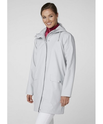 Women's Moss Hooded Waterproof Windproof Raincoat 853 Grey Fog $26.75 Coats