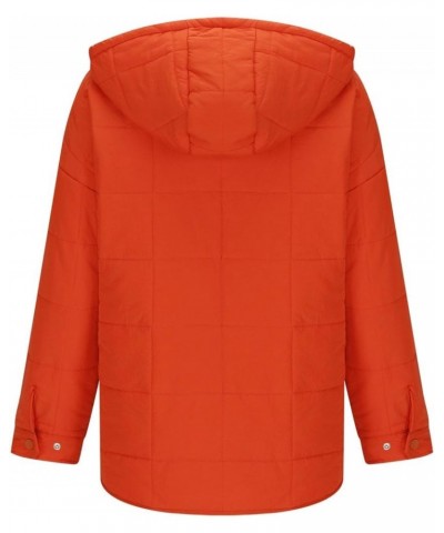 Womens Oversized Puffer Jacket Quilted Dolman Hoodies Lightweight Button Down Hooded Pullover Fall Winter Warm Clothes G04-or...