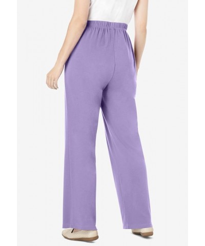 Women's Plus Size 7-Day Knit Wide-Leg Pant Turq Blue $17.14 Pants