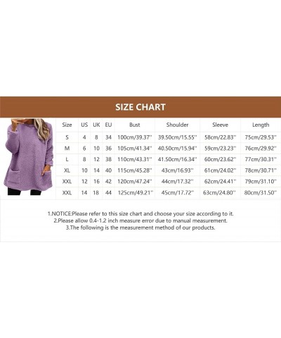 Womens 2023 Winter Fleece Jacket Sweater Warm Solid Color Outerwear Lightweight Casual Loose Coat with Pockets 2-coffee $8.00...