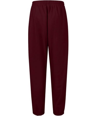 Baggy Sweatpants for Women High Waisted Cinch Bottom Fall Winter Workout Joggers Pants Yoga Pants with Pockets Q01-watermelon...