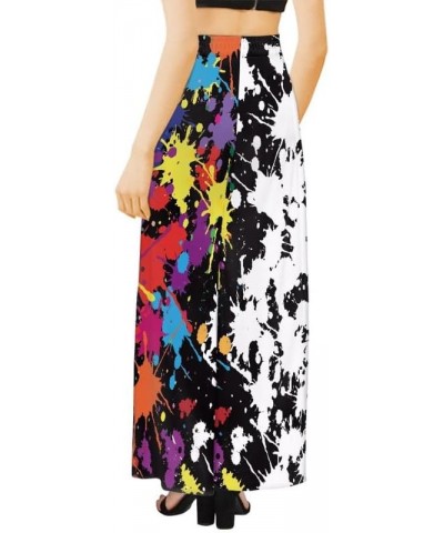 Galaxy Women's High Waist Pants Chemical Element Beach Palazzo Long Pants Blood Splatter Lounge Pant Trousers Artistic Splatt...