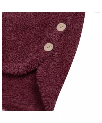 Oversized Cardigans for Women Hooded Fleece Faux Fur Hooded Coats Button Soft Coats Long Sleeve Teddy Bear Jacket Sherpa Jack...
