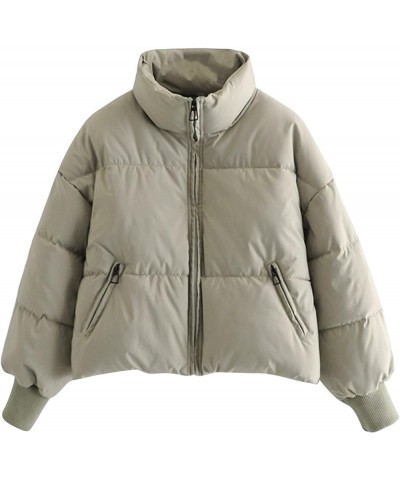Womens Puffer Jackets Winter Warm Packable Hooded Down Coat Lightweight Slim Fit Full Zip Up Outerwear with Pockets E-green $...