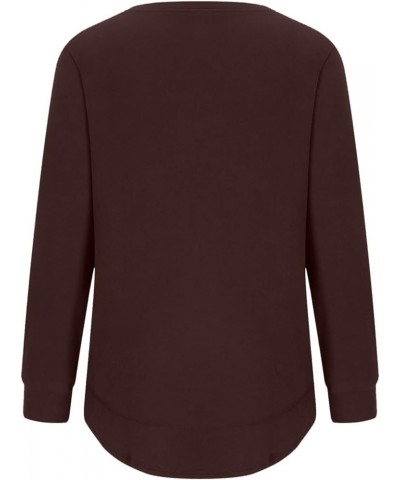 Sweatshirt for Women Fleece Crewneck Sweatshirts Casual Long Sleeve Tunic Tops for Leggings Trendy 2024 A06-wine $5.69 T-Shirts