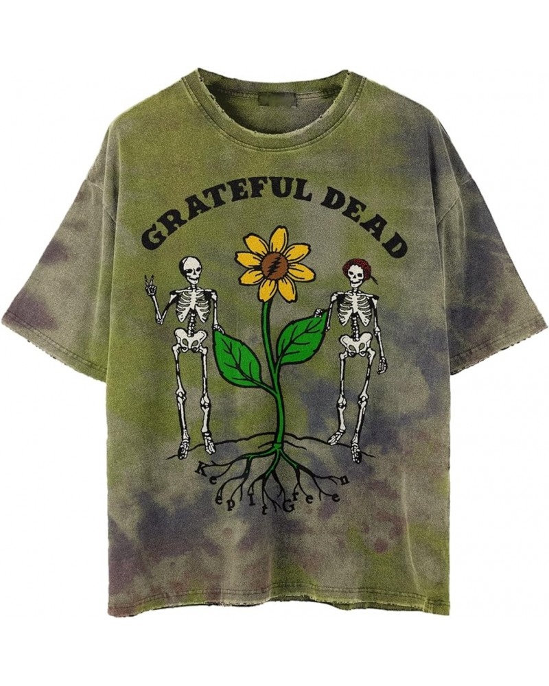 Keep It Green Flower Tie Dye T-Shirt Multicolor $13.80 T-Shirts