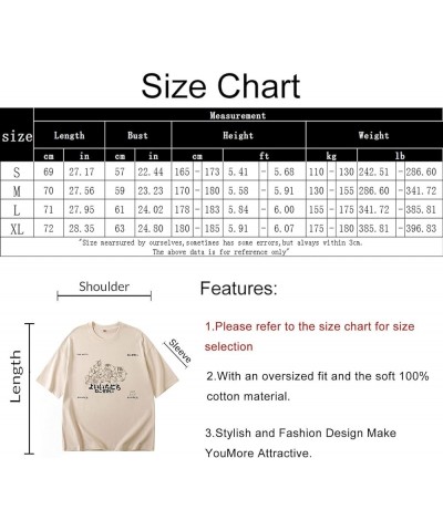 Cute Cat Graphic Tees for Women Harajuku Shirt Letter Printed Oversized T Shirts Aesthetic Casual Baggy Tshirts… B-apricot $1...