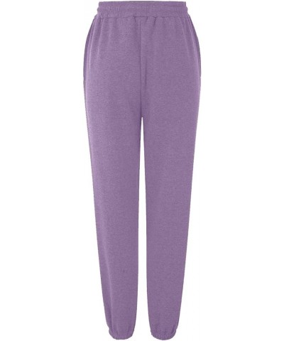 Womens High Waisted Loose Drawstring Sweatpants Athletic Elastic Joggers Pants with Pockets Comfy Trendy Workout Pants A44 Pu...