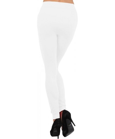 Women's Casual Fleece Lined Winter Weight Legging White $9.11 Leggings