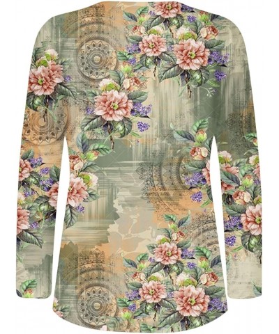 Womens Tunic Tops Hide Belly 2023 Fall Fashion Long Sleeve T Shirts Cute Loose Fit Flowy Henley Tshirt Casual Dressy Blouses ...