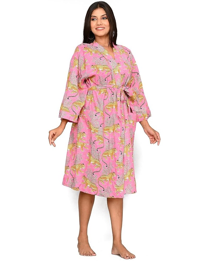 100% Cotton Long Kimono Swimsuit Cover Up Printed Cardigan Beach Coverups for Women- Parent Ft1 $13.99 Swimsuits