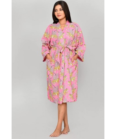 100% Cotton Long Kimono Swimsuit Cover Up Printed Cardigan Beach Coverups for Women- Parent Ft1 $13.99 Swimsuits