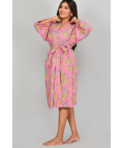 100% Cotton Long Kimono Swimsuit Cover Up Printed Cardigan Beach Coverups for Women- Parent Ft1 $13.99 Swimsuits