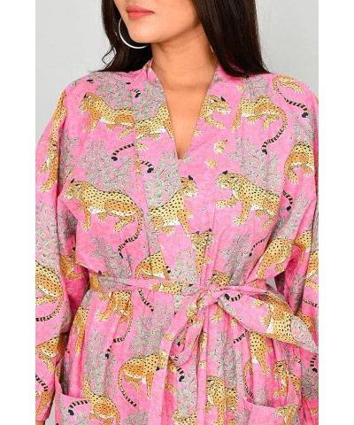 100% Cotton Long Kimono Swimsuit Cover Up Printed Cardigan Beach Coverups for Women- Parent Ft1 $13.99 Swimsuits