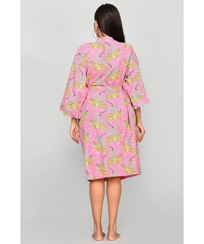 100% Cotton Long Kimono Swimsuit Cover Up Printed Cardigan Beach Coverups for Women- Parent Ft1 $13.99 Swimsuits
